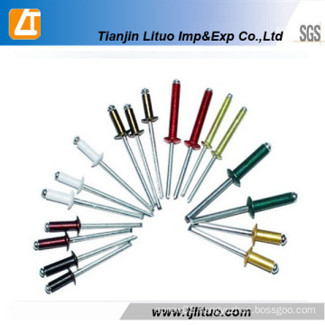 DIN 7337 Color Open Type Aluminium Steel Blind Rivet